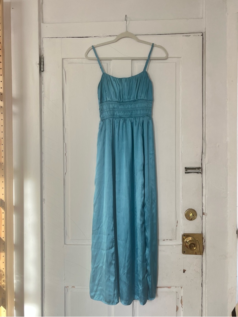 Abercrombie Blue Satin Maxi Dress